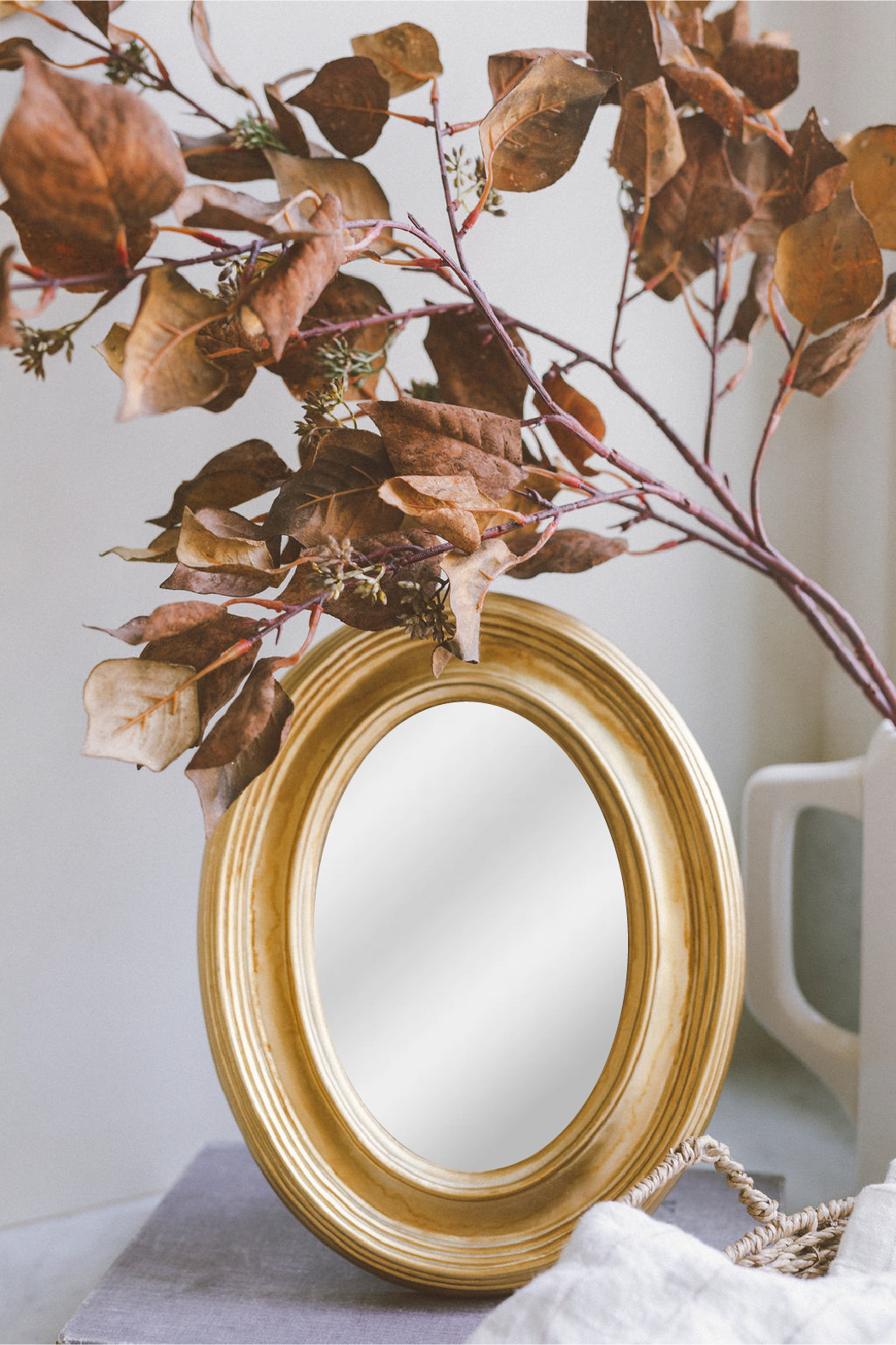 Gold Oval Mirror