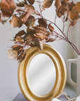 Gold Oval Mirror