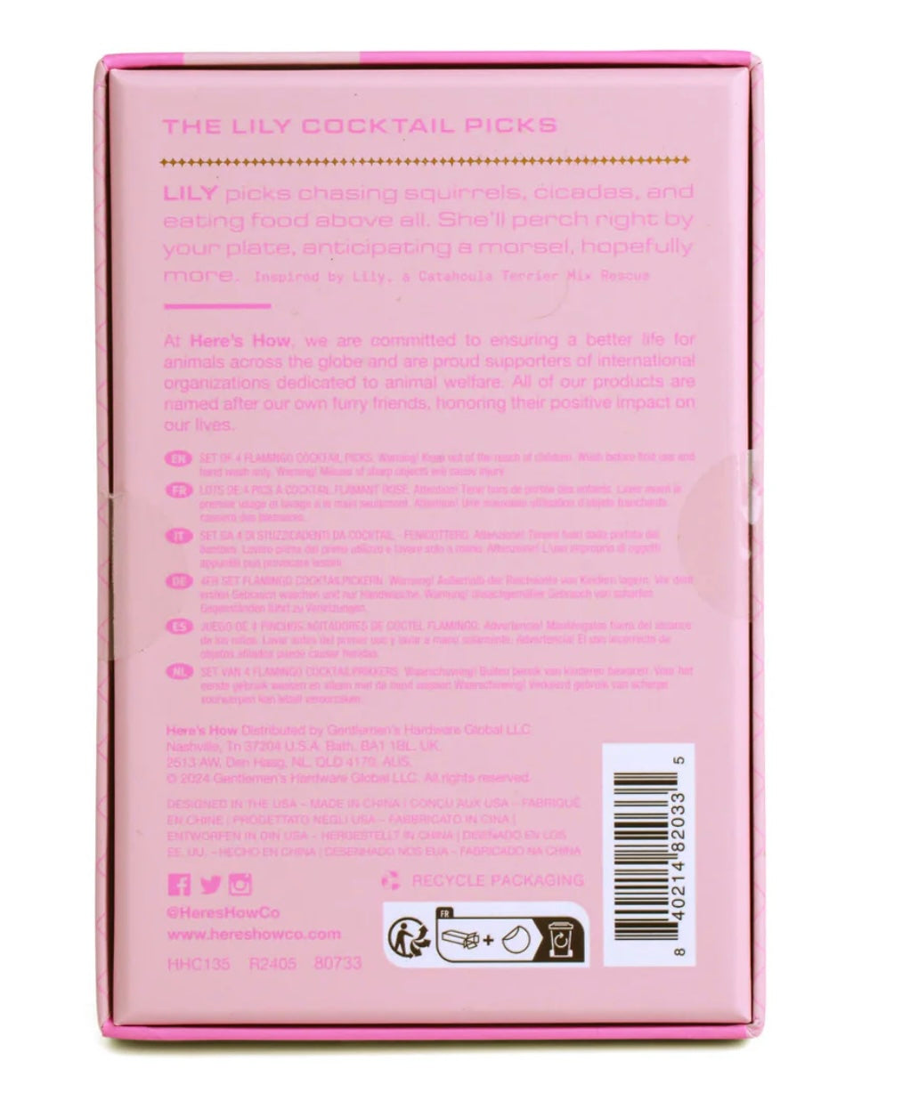 Barware: Lily Flamingo Cocktail Picks