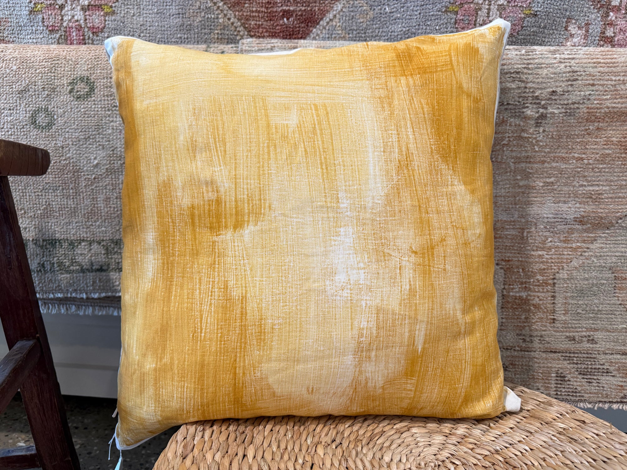 Yellow Linen Cushion