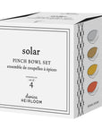 Solar Pinch Bowls Set of 4
