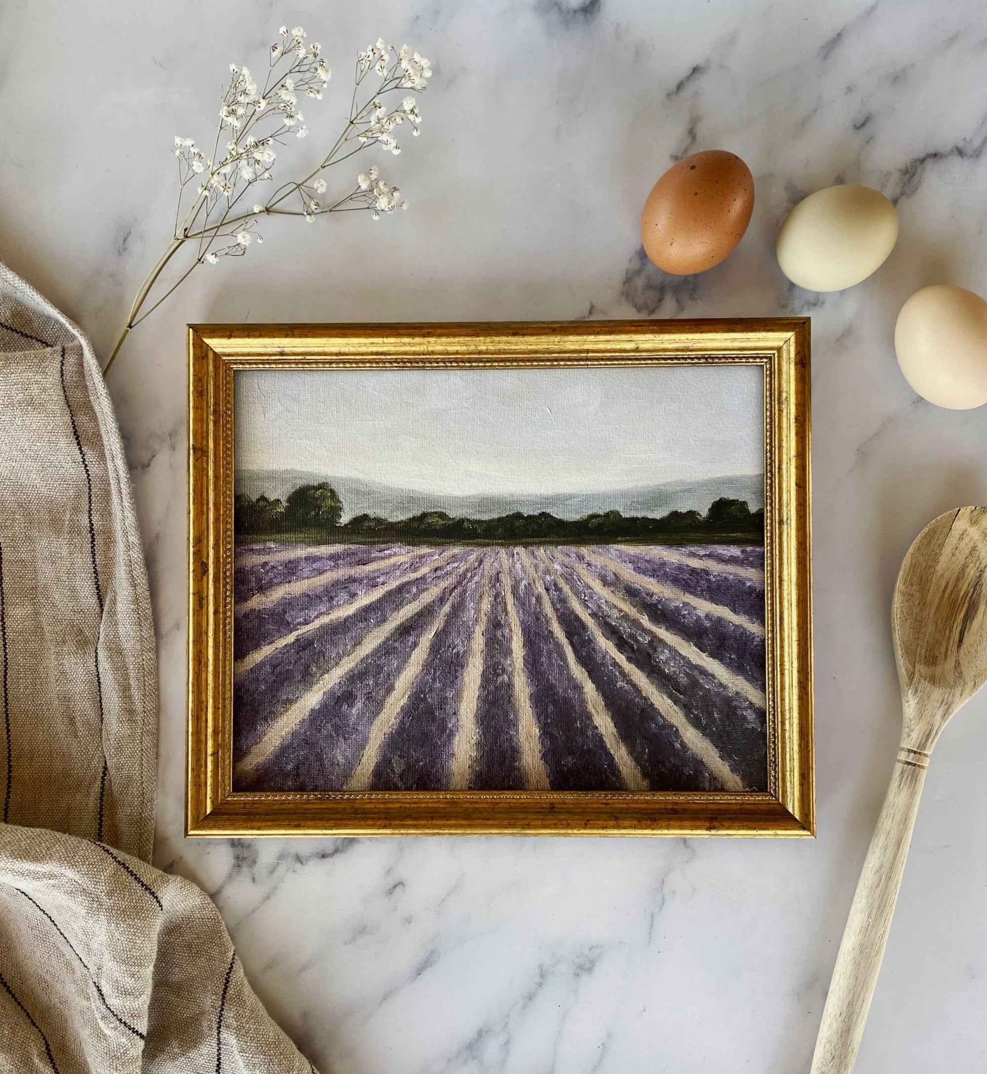 LAVENDER FIELDS - Art Print (unframed) 8 x 10