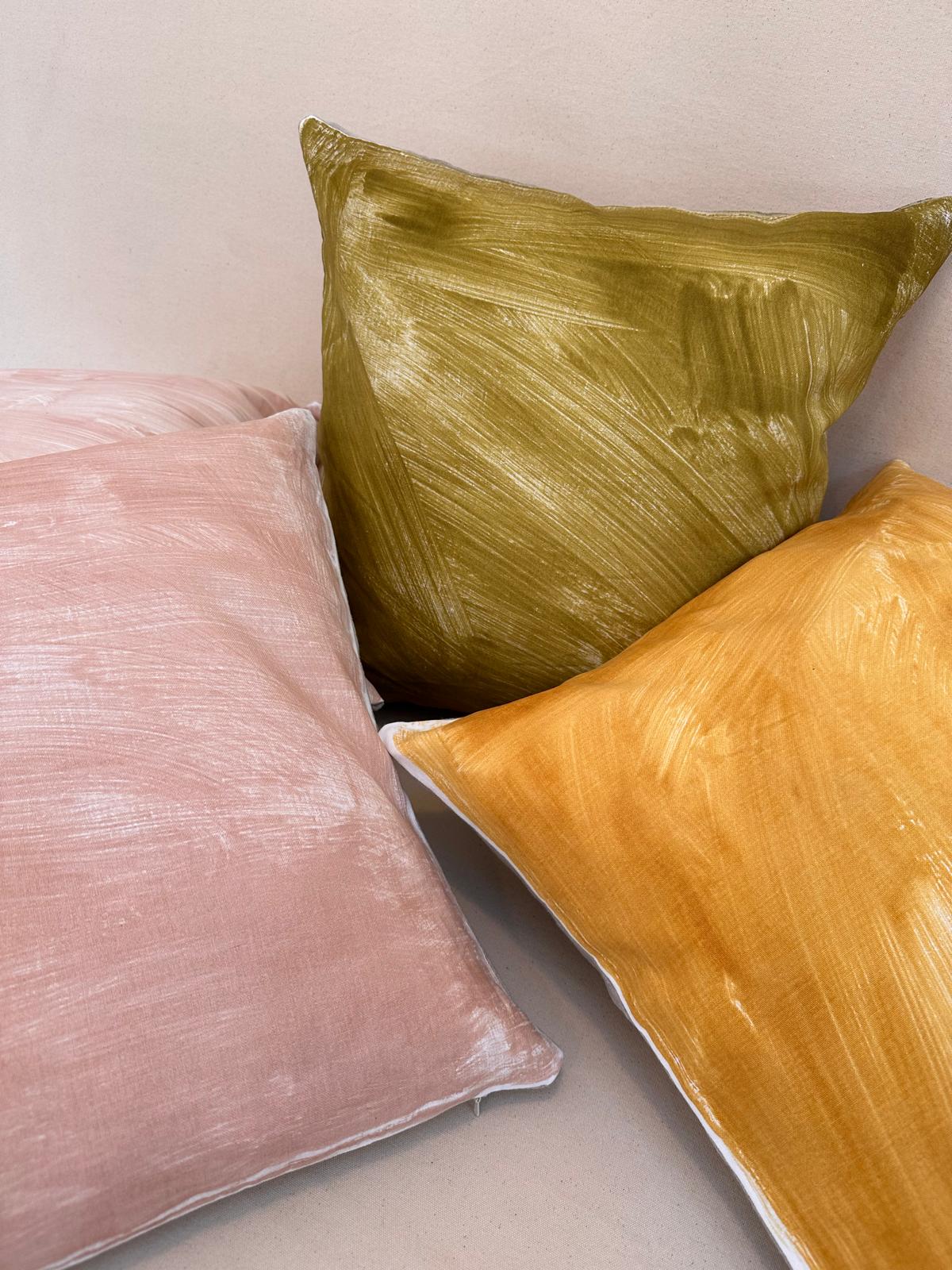 Yellow Linen Cushion