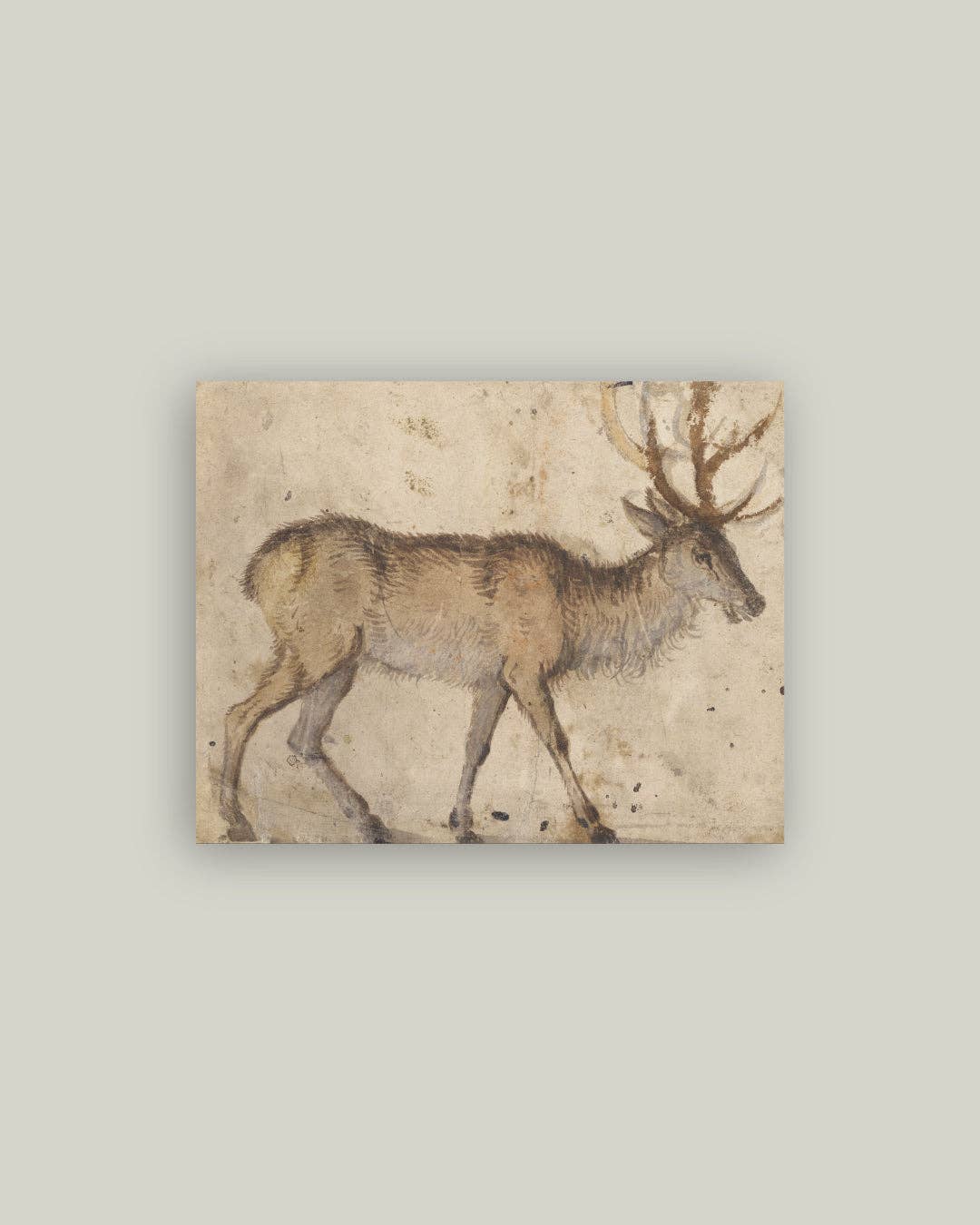 Art: Vintage Reindeer Artist Board