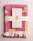 Kitchen Towel - Fuschia/Pistachio Geometric