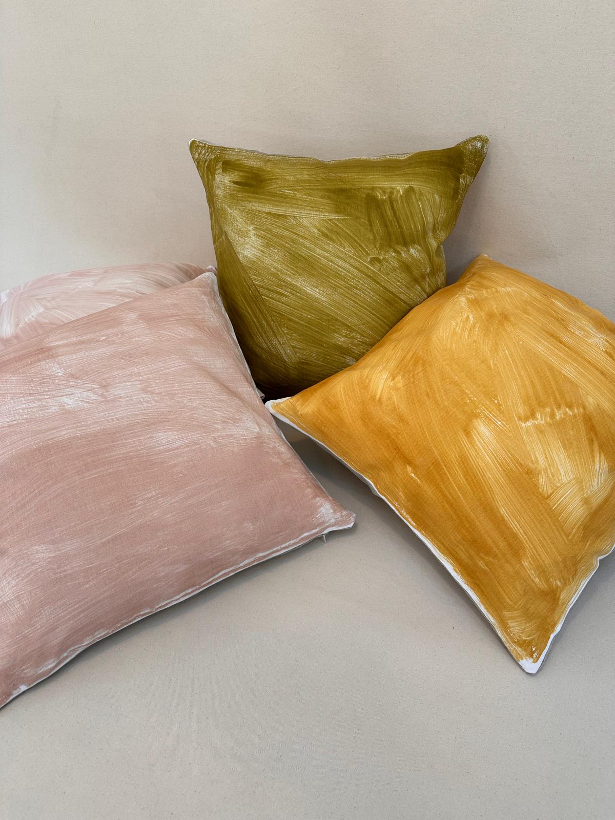 Yellow Linen Cushion