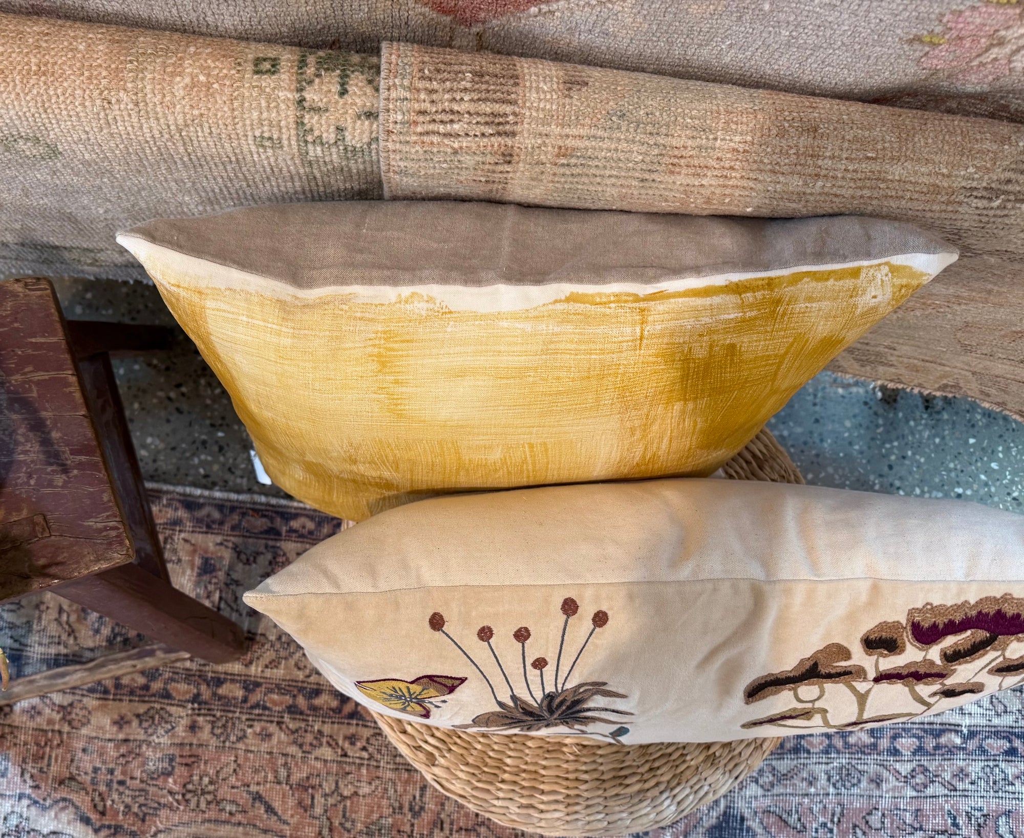 Yellow Linen Cushion