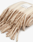 Throw: The Wool Stripe Throw - Pale Taupe Stripe
