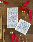 Cocktail Napkins: Merry Christmas