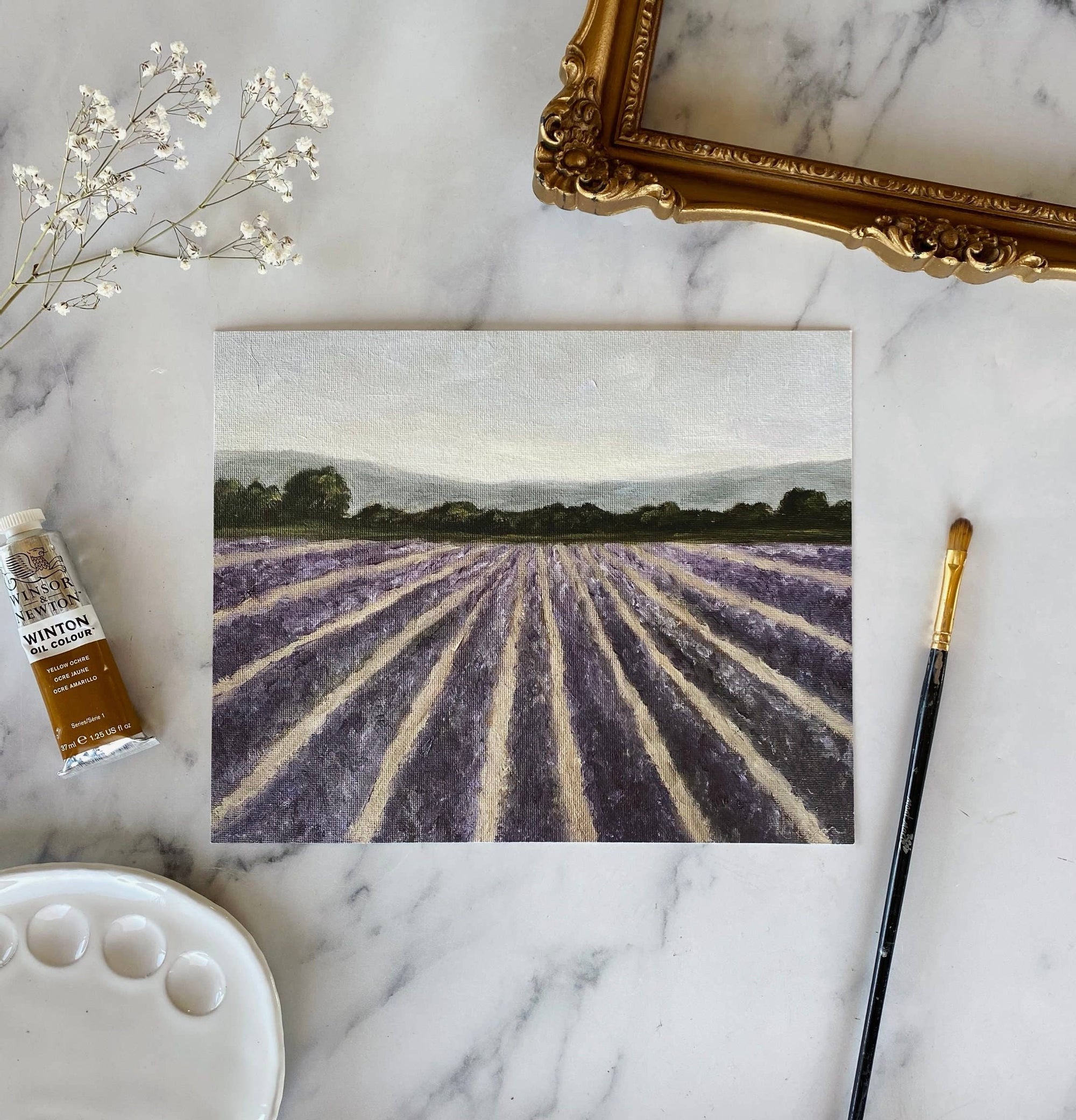 LAVENDER FIELDS - Art Print (unframed) 8 x 10