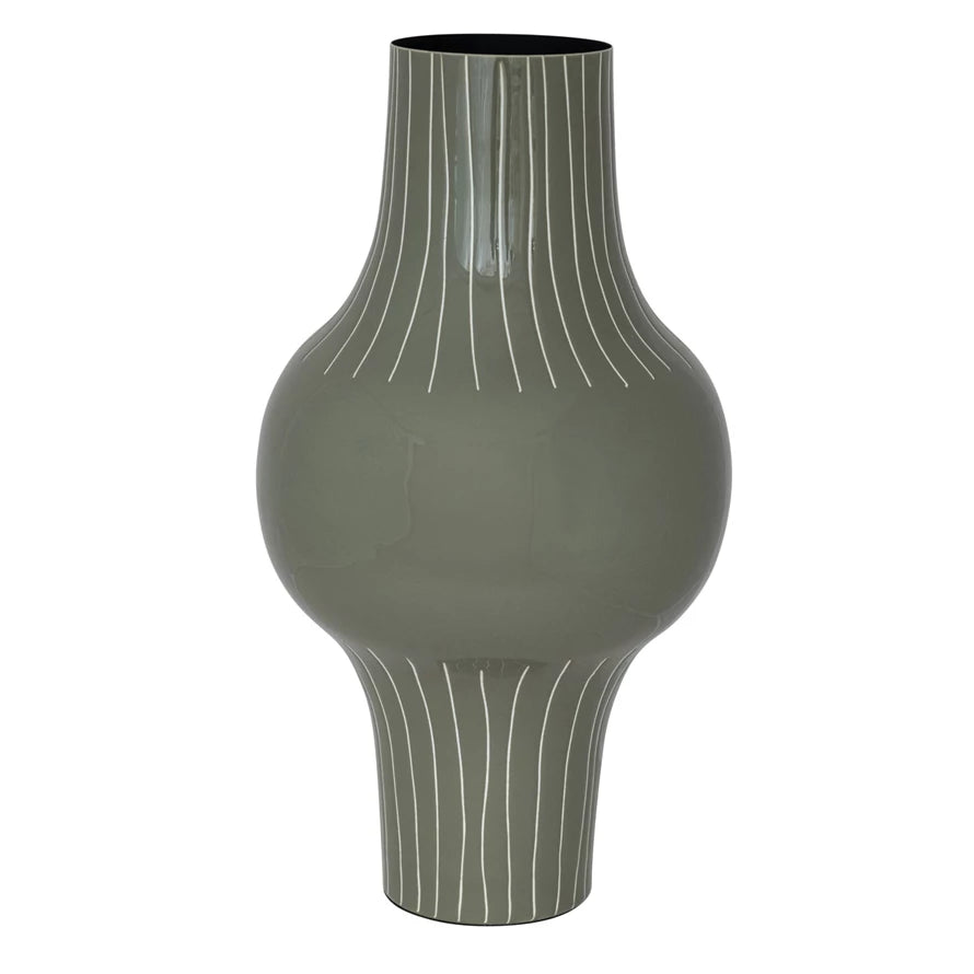 Vase: Enameled Metal