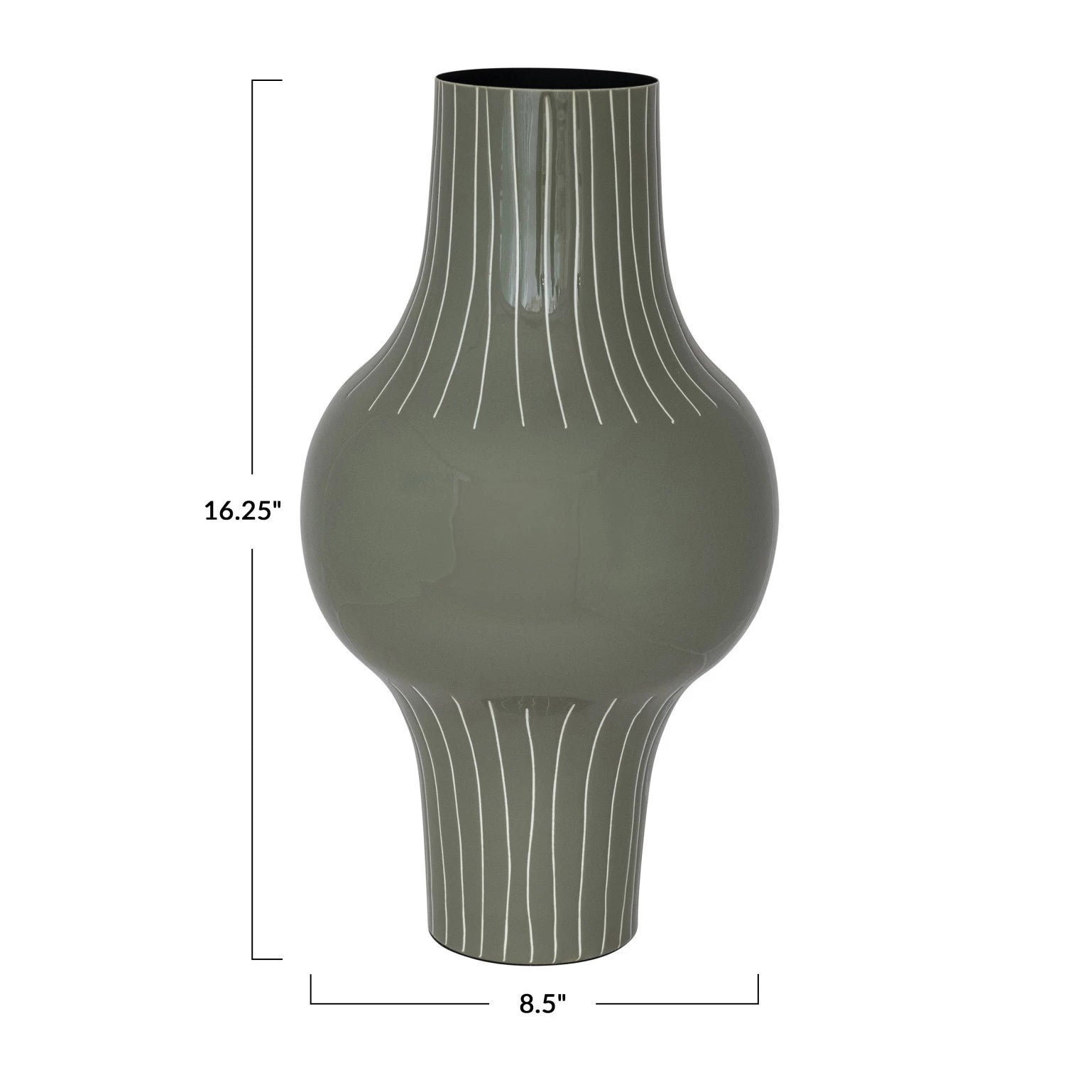 Vase: Enameled Metal