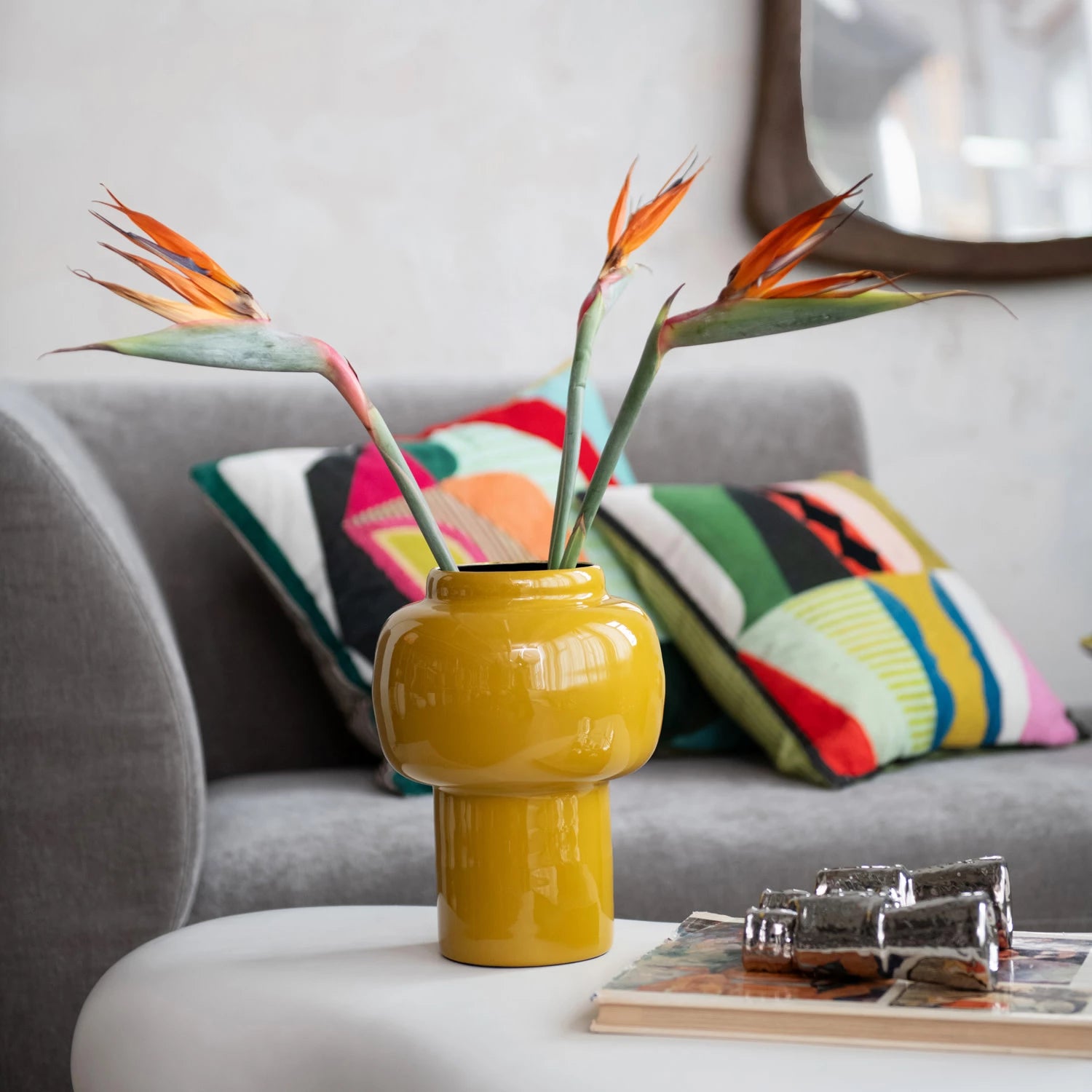 Vase: Enameled Metal