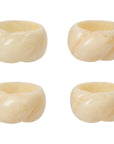 Napkin Rings: Ivory Resin Set of 4