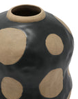 Vase: Polka Dot Stoneware 8"H