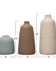 Vase: Debossed Blue Vase