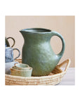 Pitcher: Green Stoneware