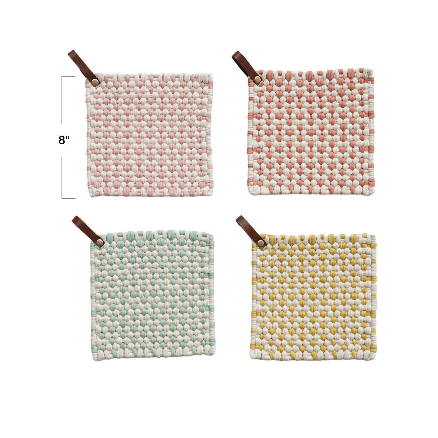 Pot Holder Set: Cotton Crocheted