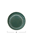 Plates: Green Fluted Stoneware