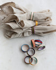 Napkin Rings: Enameled Metal