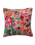 Pillow: 18" Square with Flowers and Embroidery