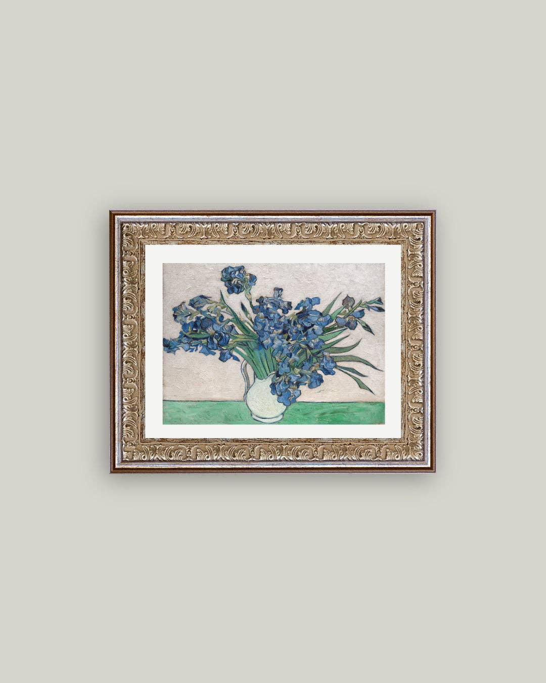 Art: Blue Irises in Vase Framed