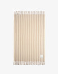 Throw: The Wool Stripe Throw - Pale Taupe Stripe
