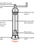 Brass Mill: Pepper Grinder 9"