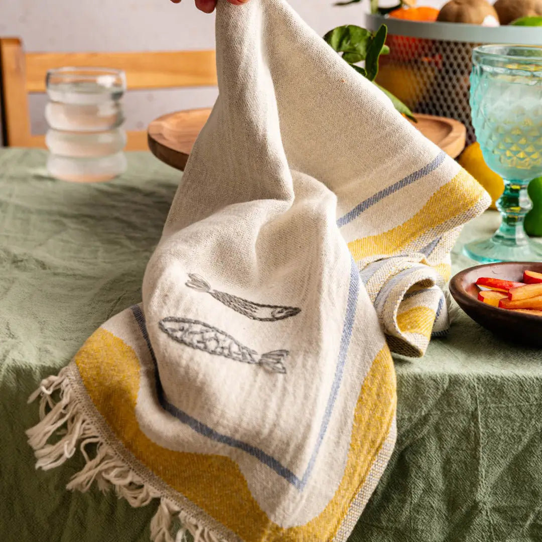 Towels: Sardine Handstitched