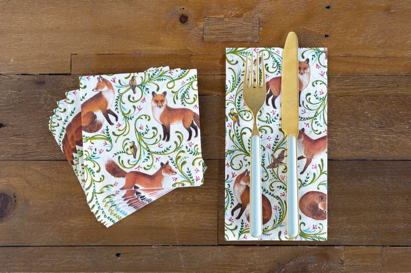 Cocktail Napkins: Fanciful Fox