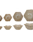 Bowls: White Stacking Flower Set