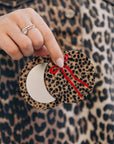 Compact: Hand-painted Leopard Bow