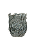 Vase: Organic Gray Crackle