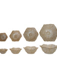 Bowls: White Stacking Flower Set