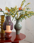Vase: Enameled Metal Vase Tall