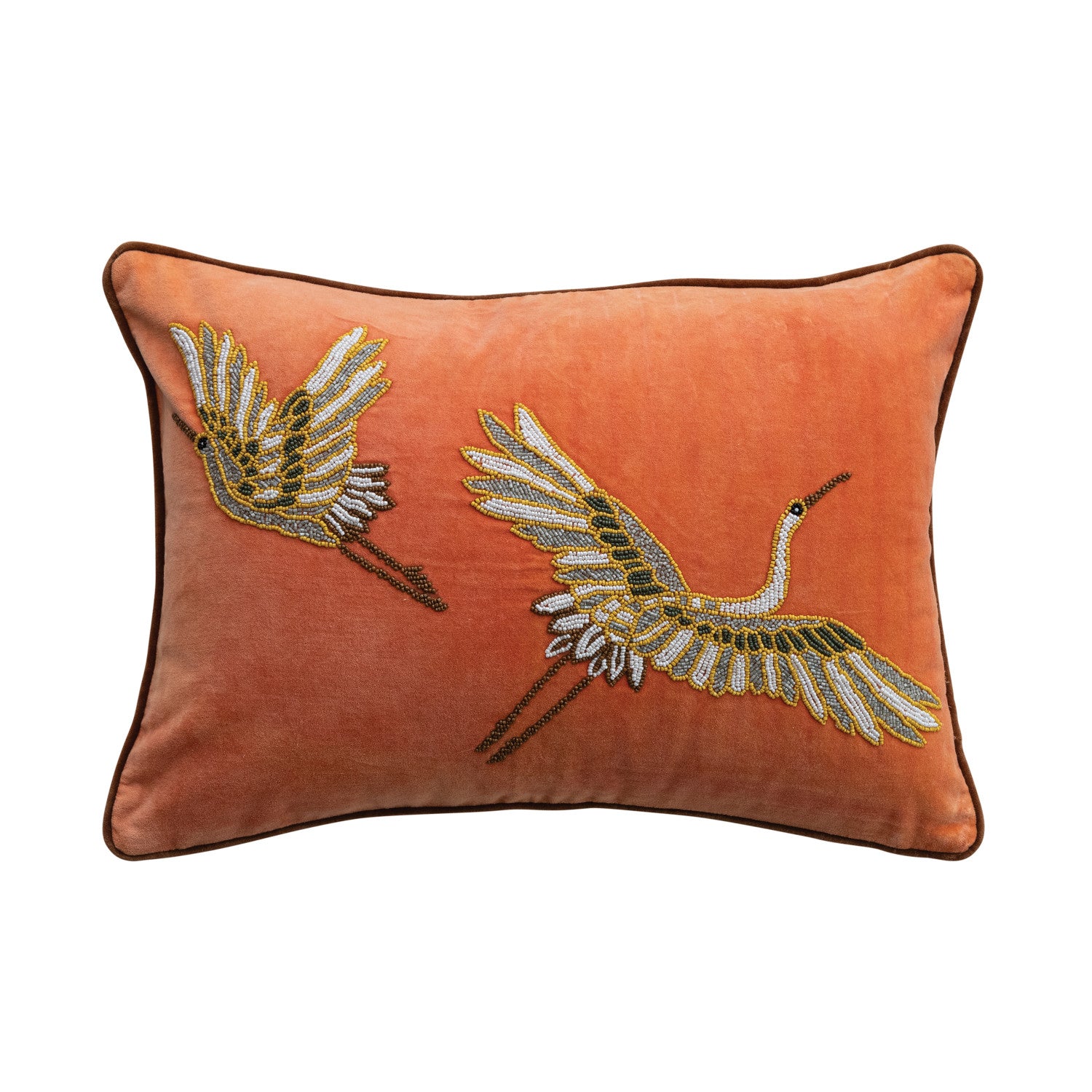 Pillow: Cotton Velvet with Herons