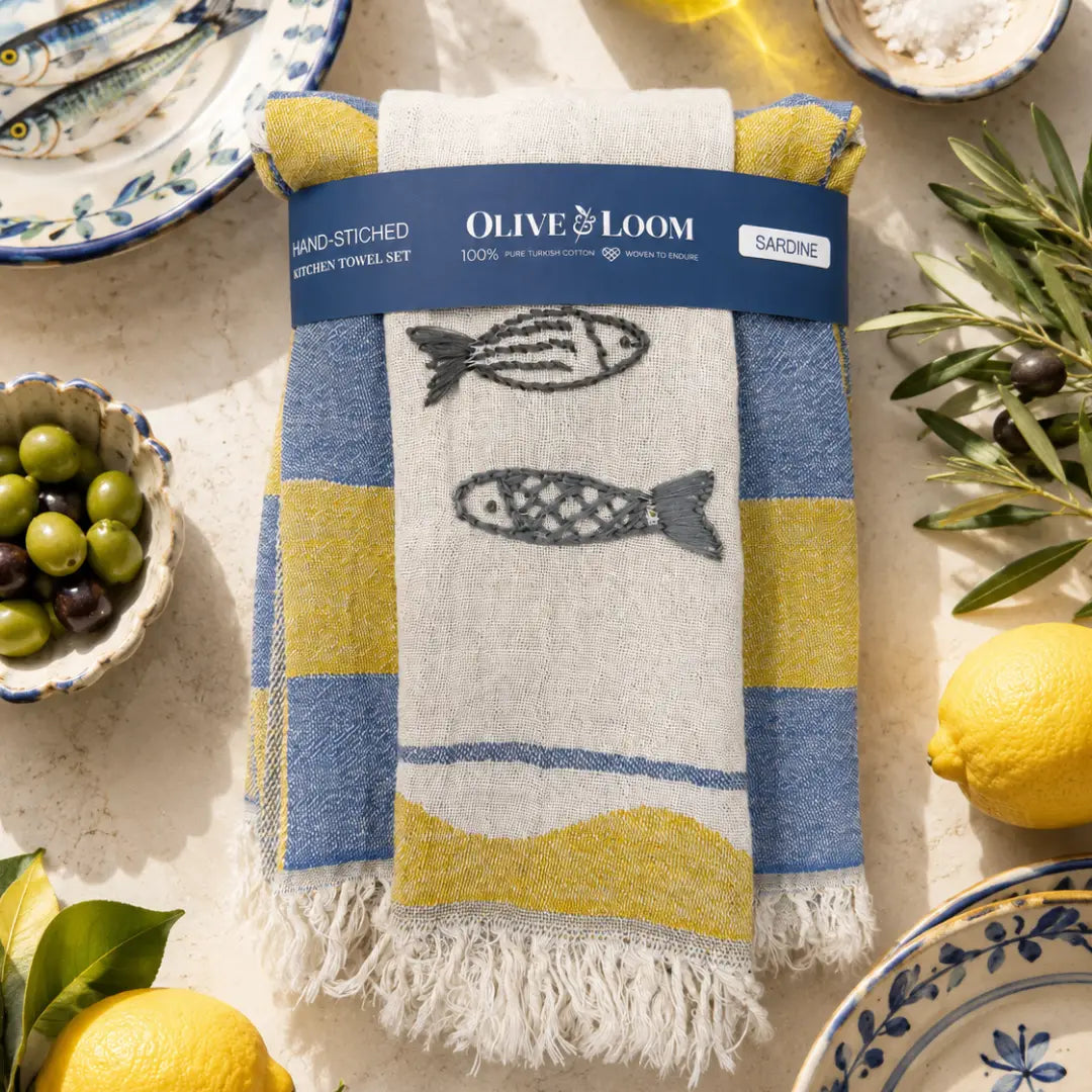 Towels: Sardine Handstitched