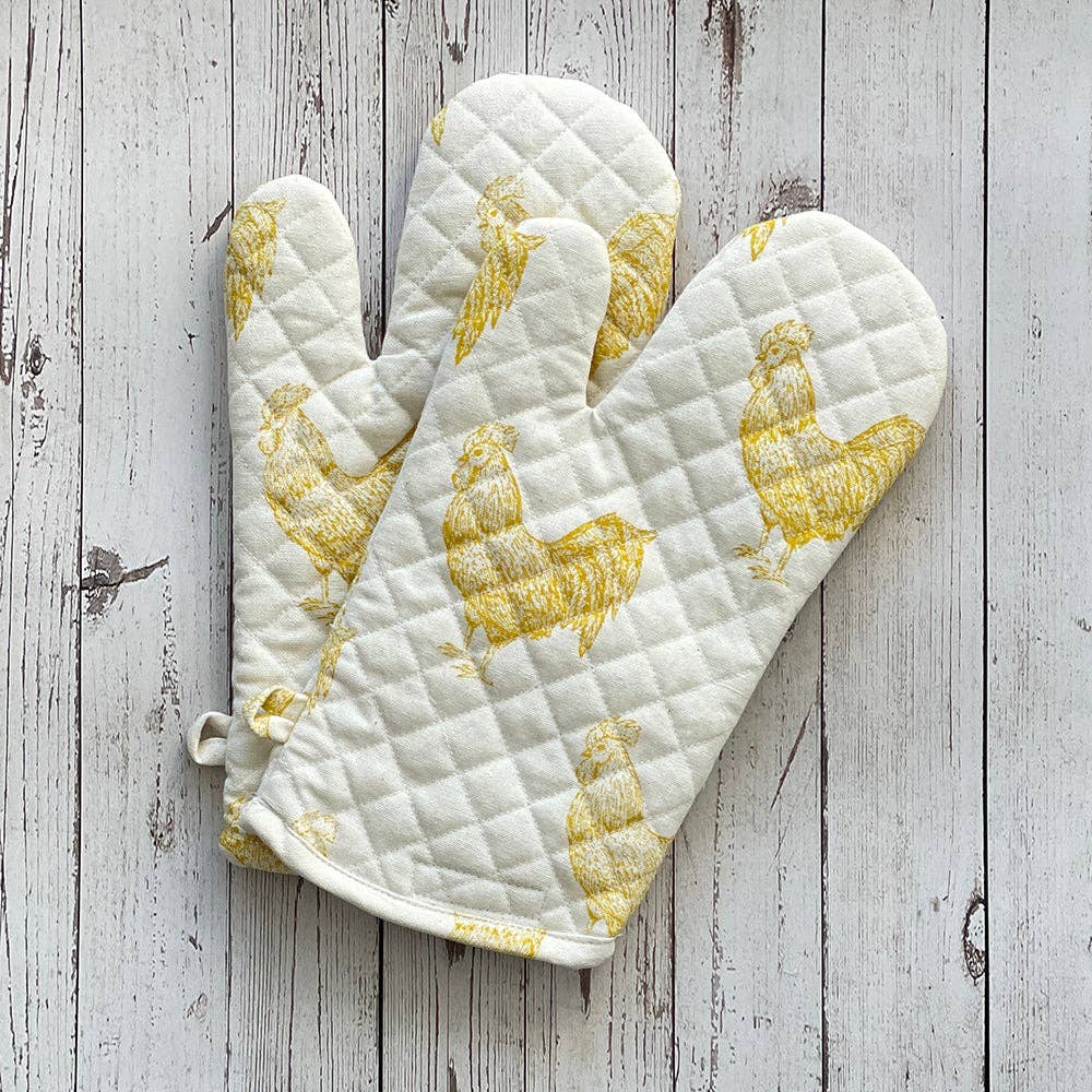 Oven Mitt: Dijon Rooster Set of 2