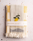 Towel: Hand Stitched Lemon