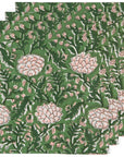 Peony Block Print Napkins Set of 4