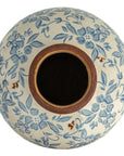 Vase: Terracotta Blue Vine