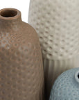 Vase: Debossed White Stoneware