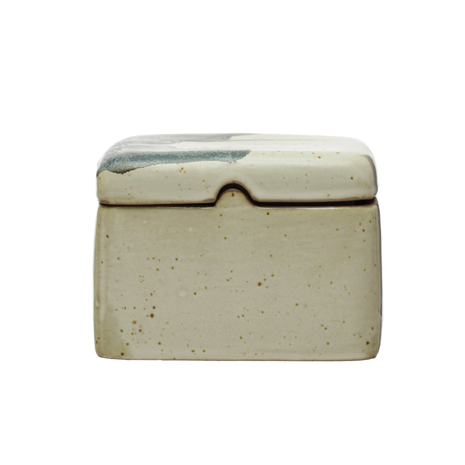Box: Handpainted Cream Stoneware