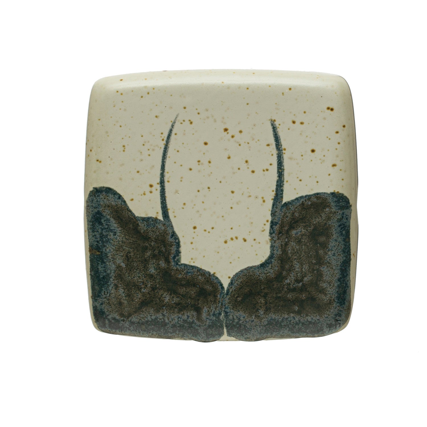 Box: Handpainted Cream Stoneware