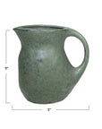 Pitcher: Green Stoneware
