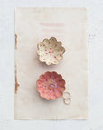 Bowls: Pink and Cream with Painted Dots.