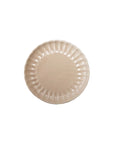 Plates: Cream  Fluted Stoneware