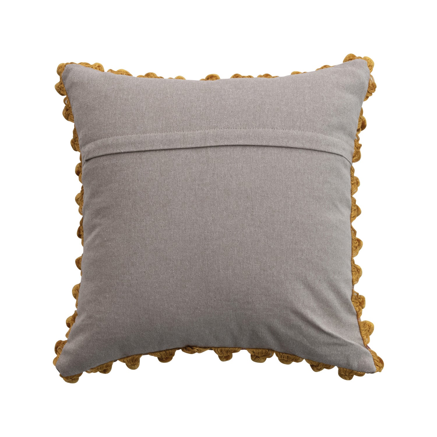 Pillow: Velvet Printed w/Hand Stitched Kantha