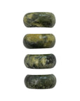 Napkin Rings: Green Marbled Resin, Set of 4