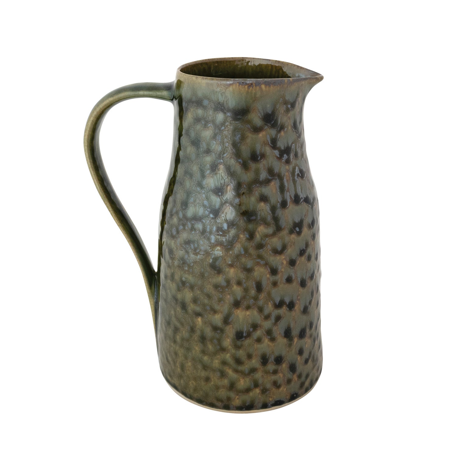 Pitcher: 2 Quart Green Stoneware